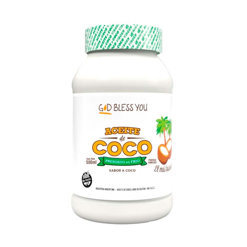 ACEITE COCO GOD BLESS YOU VIRGEN 500 ml.