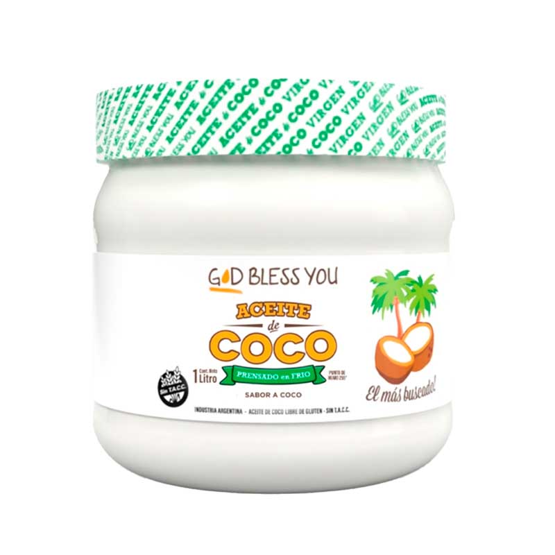 ACEITE COCO GOD BLESS YOU VIRGEN 1 Lt.