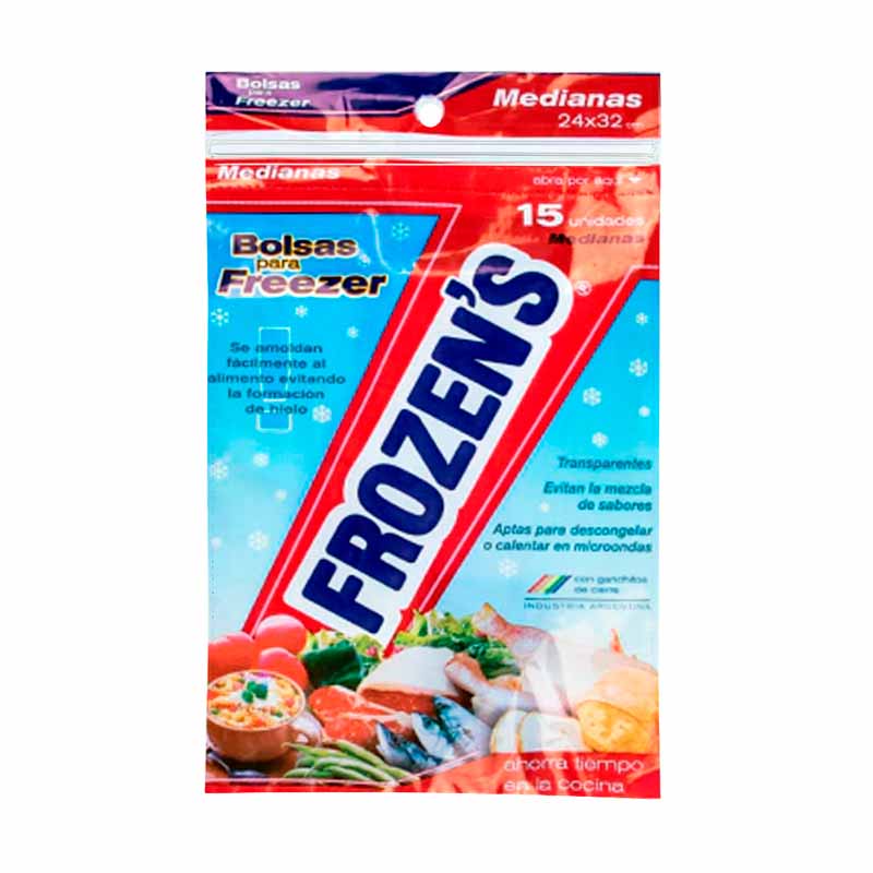 BOLSAS FROZENS P/FREEZER MED 15 Un.