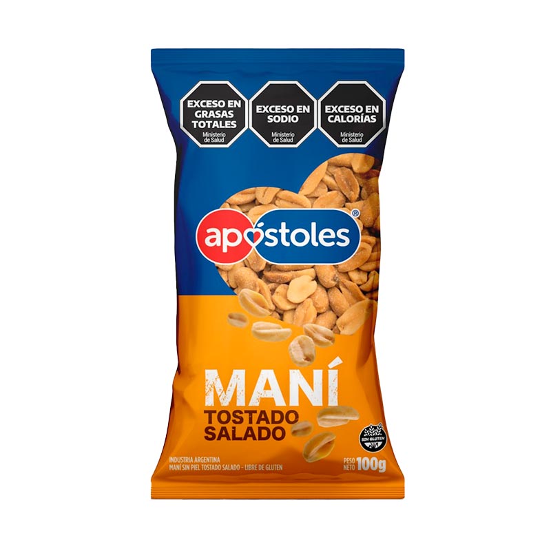 MANI PELADO APOSTOLES SALADO 100 Grs