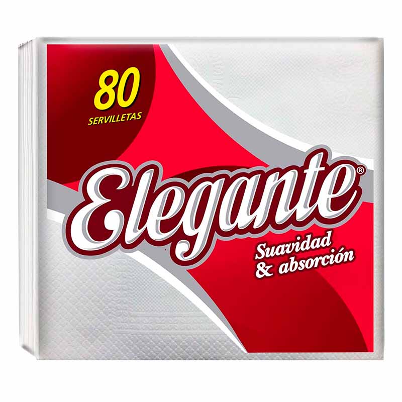 SERVILLETA ELEGANTE SOFT BLANCA 32X32 80 Un.