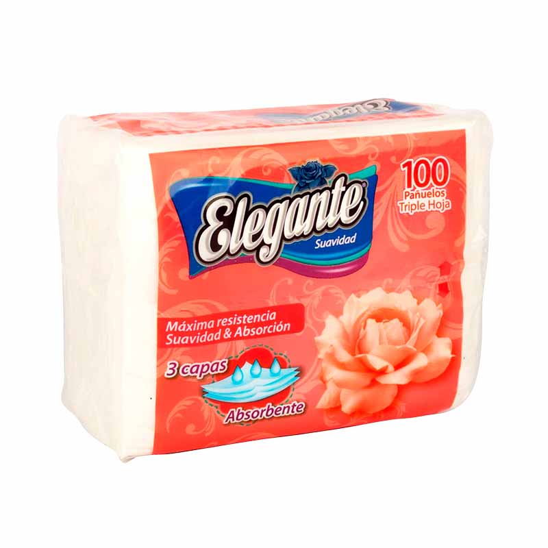 PA�UELOS ELEGANTE TRIPLE HOJA 100 Un.
