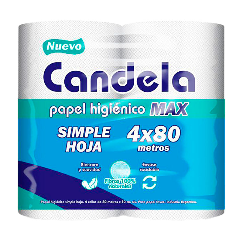 P.HIGIENICO CANDELA HS 80Mx4 Un.