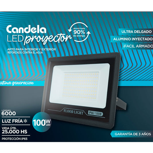 LED PROYECTOR CANDELA FRIA 100 wa