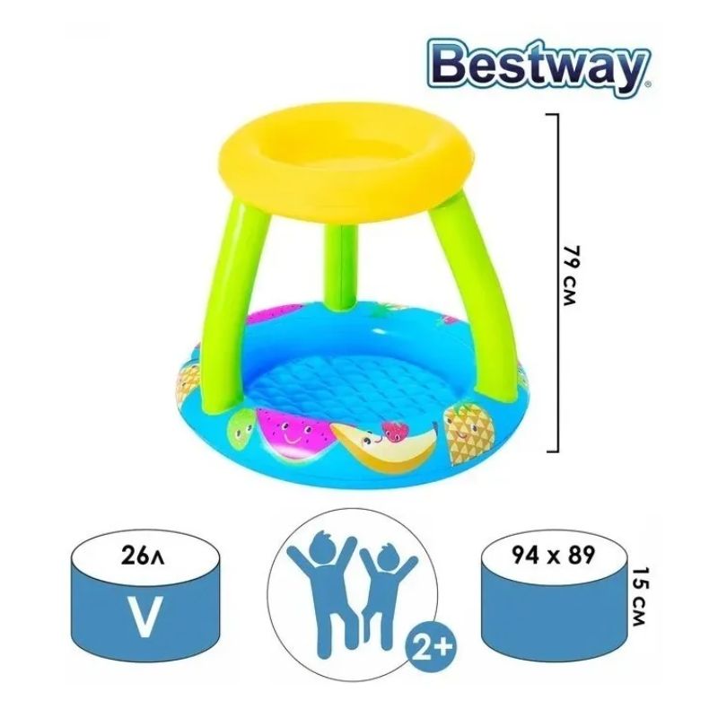 PILETA INFANTIL BESTWAY Techo 94x89x79cm
