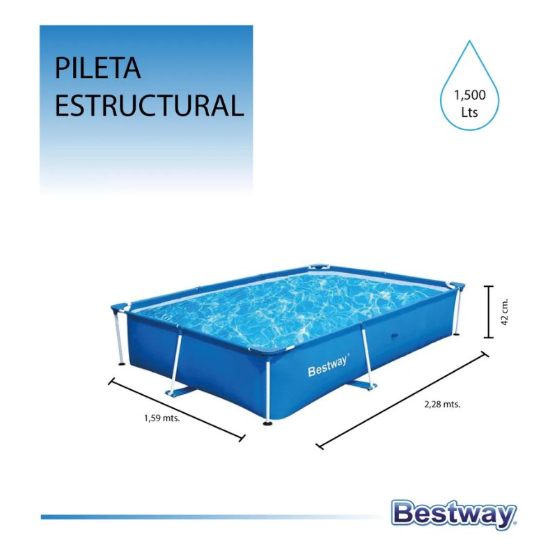 PILETA BESTWAY SP 228x159x42cm 1522 Lt.
