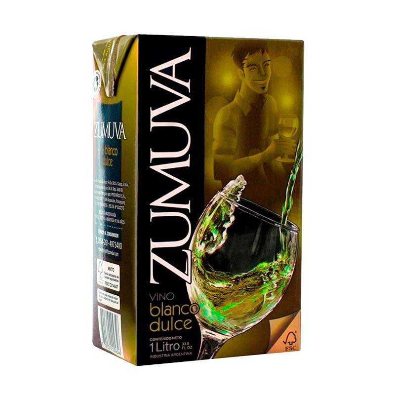 VINO ZUMUVA BCO.DULCE 1 Lt.