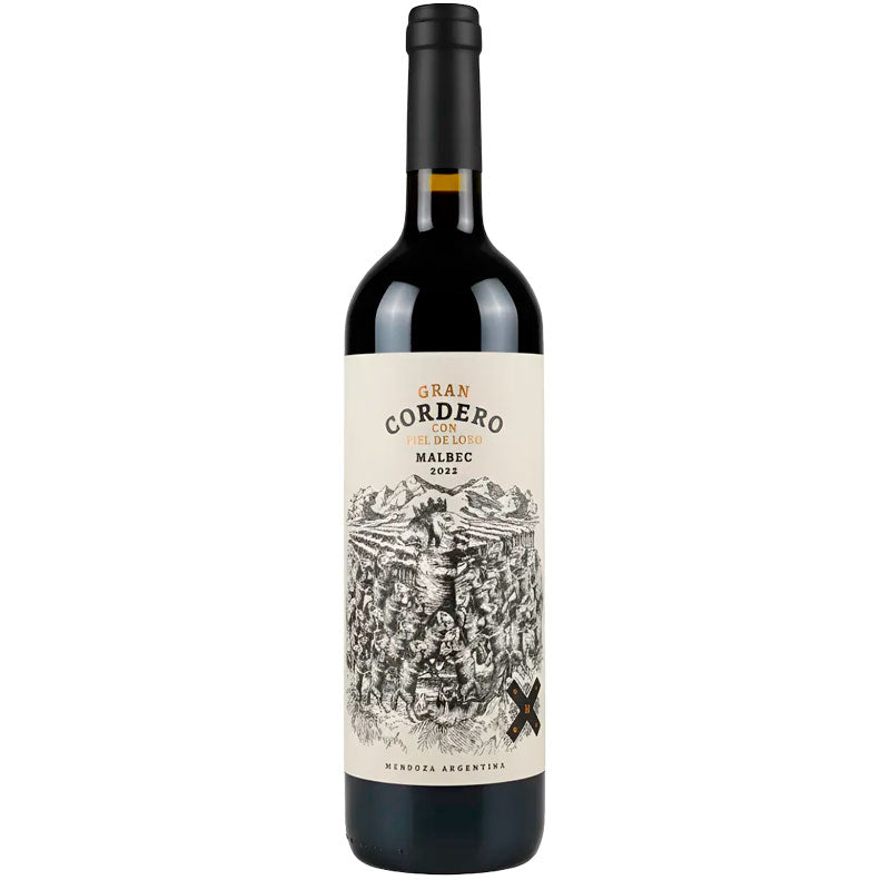 VINO GRAN CORDERO C/ PIEL DE LOBO MALBEC 750 CC.