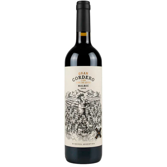 VINO GRAN CORDERO C/ PIEL DE LOBO MALBEC 750 CC.